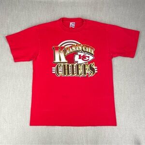 Vintage 90’s Kansas City Chiefs Mens XL Shirt Single Stitch 100% Cotton USA Tee
